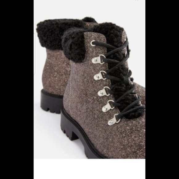 JUSTFAB Hiking Boots NWOT Size 8 Glitter Jane - Picture 8 of 10
